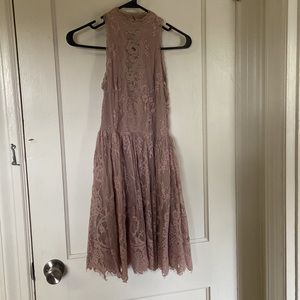Free People Lilac Purple Floral Lace Dress